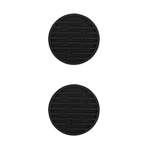 Yuarrent paquete de 4 posavasos para bebidas mantel individual resistente al calor Negro 2Conjunto