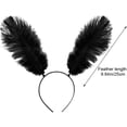 thumbnail image 2 of Hsqqdc Feather Black Moth Antenna Headband Insect Hair Accessories, 1 Piece, 2 of 7