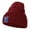 Maroon, variant on Oregon State Flag Map Embroidered Long Beanie - Black OSFM