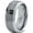 Grey Bevel Tungsten, variant on Tungsten Privacy Padlock Lock Band Ring 8mm Men Women Comfort Fit Gray Flat Cut Brushed Polished