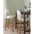 thumbnail image 2 of Green Yellow Palm Tree Bar Stool Covers Set of 2, Summer Botanical Tropical Stretch Washable Bar Chair Covers with Backs, Removable Pub Counter Height Chair Cover for Kitchen Dining Room Cafe, 2 of 7