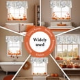 thumbnail image 6 of Thanskgiving Fall Tie Up Valance Curtains for Windows, Kitchen Curtains Window Treatments, Autumn Pumpkins Botanical Maple Leaf Short Window Shades Valances for Bedroom Bathroom Cafe 54"x18", 6 of 8