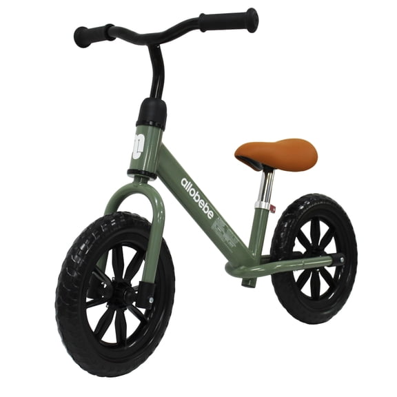 Allobebe Toddler Balance Bike for 2-5 Year Old Girls & Boys, Adjustable Seat and Handlebar, No-Pedal Training Bike Gift for Kids, Green
