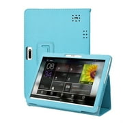 Universal Pu Leather Folio Stand Cover Case for 10 and 10.1 Inch Android Tablet Pc Protective Shell Jacket with Flexible Secure Fixing Frame White