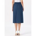 thumbnail image 3 of DARING DIVA Women's Soft Spring Summer Cotton High Waisted Skirt with Pockets S Dark Blue, 3 of 6