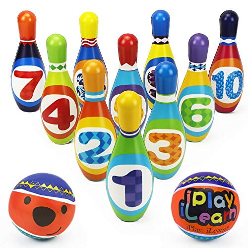 10 Pin Skittle 2 Balls Bowling Toy Outdoor Indoor Party Game Children Kids SG UL 
