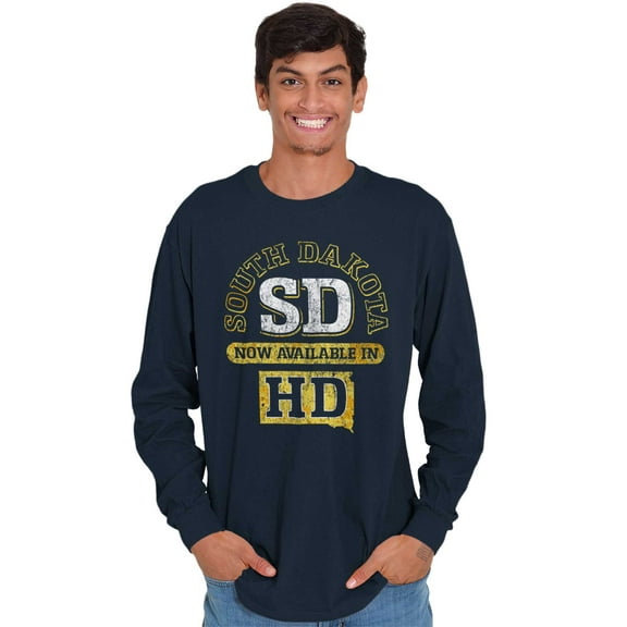 South Dakota Available in HD Funny Long Sleeve TShirt Men Women Brisco Brands S