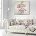 thumbnail image 3 of Designart Vintage Pink Flowers - Floral Painting Throw Pillow - 16x16, 3 of 5