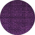 thumbnail image 1 of Ahgly Company Indoor Round Abstract Purple Modern Area Rugs, 6' Round, 1 of 4