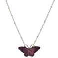 thumbnail image 3 of 1928 Jewelry Women's Butterfly's Dance Purple And Black Enamel Pendant Necklace 16" + 3" Extender, 3 of 4