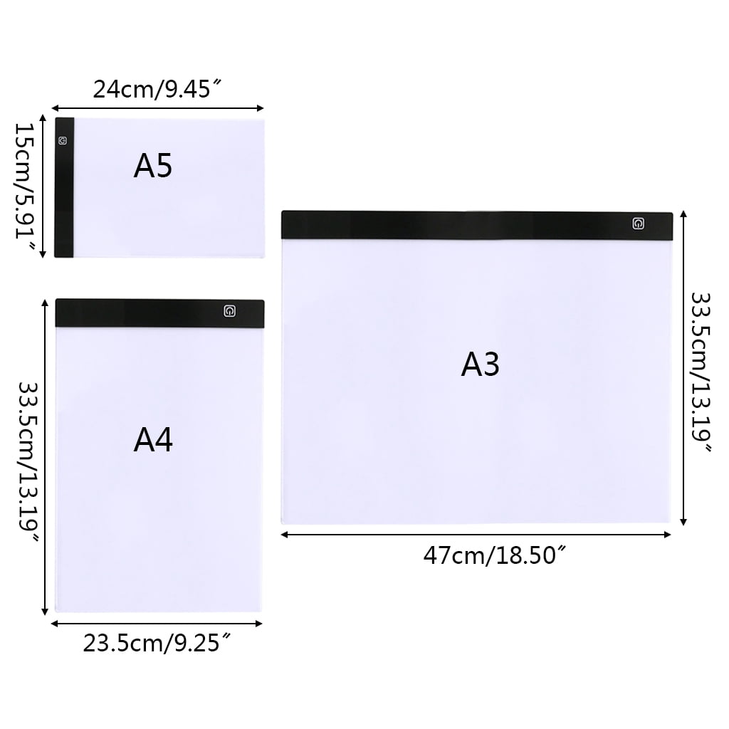 Milue A3/A4/A5 Drawing Tablet Digital Graphics Pad LED Light Box Copy Board Writing