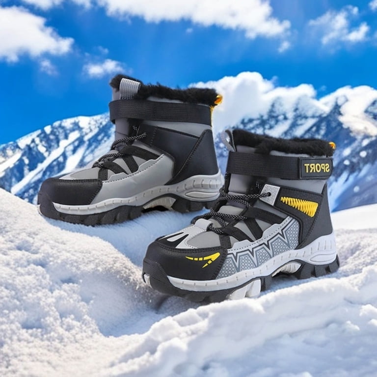 Waterproof Mid Calf Winter Hiking Boot Durable Warm Fur Lined Non-Slip Amazon.com | Jedibau Snow Boots for Women Waterproof Mid  main image 3
