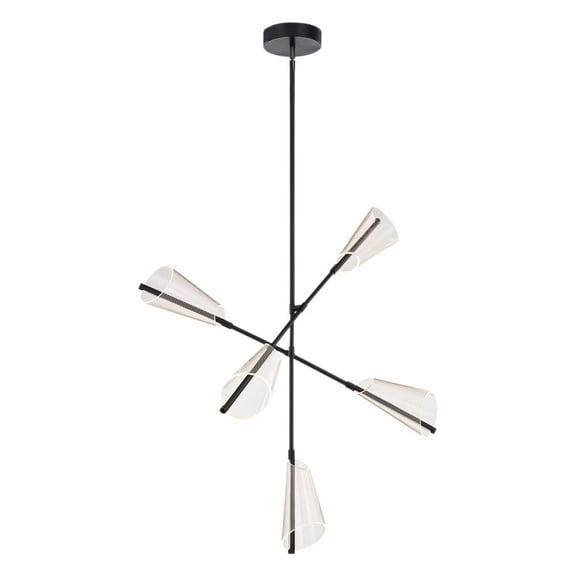 Kuzco Lighting Ch62737 Mulberry 37" Wide Led Abstract Sputnik Chandelier - Black / Light
