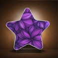 thumbnail image 3 of Star Shaped Energy Saving Night Light Living Room Night Light, Bedroom Night Light, Corridor Night Light, Study Night Light Large Purple Flower Pattern, 3 of 6
