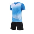 thumbnail image 4 of LWNYDPLSD Soccer Jerseys Set for Boys 2 Piece Summer Team Suit Kids School Uniforms Personalized Shirts Gym Training Mesh Shorts Running Sports Outfits for Basketball Running Toddler Clothes, 4 of 5