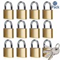 thumbnail image 2 of ABRAFOX Solid Brass Same Keyed Padlock keyed Alike Locks (1-9/16 inch 40mm-12pack, 2 of 4