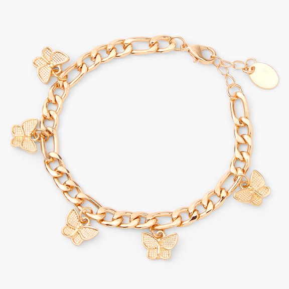 Claire's Bracelet en Or Breloques Papillon
