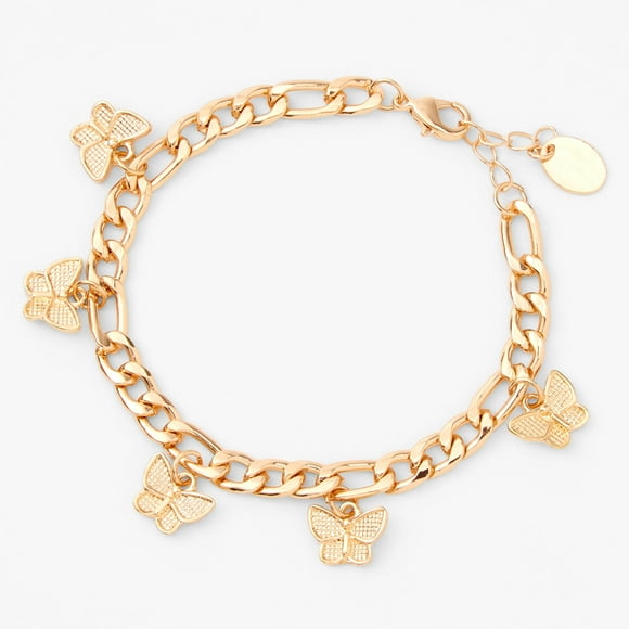 Claire's Bracelet en Or Breloques Papillon