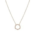 thumbnail image 2 of Time and Tru Adult Women's Gold Tone Baguette Crystal Metal Pendant Necklace, 2 of 5