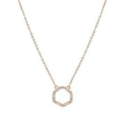 Time and Tru Adult Womens Gold Tone Baguette Crystal Metal Pendant Necklace