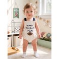 thumbnail image 6 of Loicainy Infant Baby Boy Football Overalls Romper 3 6 12 18 Months Embroidered Ribbed Sleeveless Bodysuit, 6 of 9