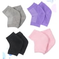 thumbnail image 4 of Silicone Socks 4 Pairs Moisturizing Socks Unisex Heels Breathable Socks Spa Socks Socks Ankle Socks Moisturizing Gel Socks Lotion Protective Case Heel Cover Original Ankle Socks, 4 of 5