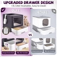 thumbnail image 3 of Cat Litter Box with Litter Mat and Scoop, Large Foldable Litter Box with Lids, Free in& Out Covered Kitty Litter Box, Odor Control Enclosed Litter Box, Anti- Splashing Easy Clean,Dark Purple, 3 of 17