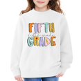 thumbnail image 2 of YunPes Fifth Grade Back to School Pullovers for Girls Colorful Funny Print Preppy Sweatshirts 3-13 Years Kids Graphic Tee Crewneck Tops, 2 of 7