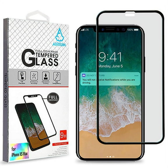 Apple iPhone Xs Max (6.5") (2018 Model) Shockproof Tempered Glass LCD Screen Protector FULL COVERAGE Guard for Apple iPhone Xs Max