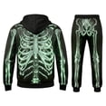 thumbnail image 7 of CONFREE Halloween Mens Tracksuit 2 Peice Lined Sweat Suit for Men Hallowmas Skeleton Graphic Hoodies Joggers Outfits Warm Fall Winter Track Suits Set, 7 of 7