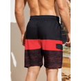 thumbnail image 2 of Traje de baño floral para hombre, secado rápido, con cordón, pantalones cortos de playa Negro y rojo CH Negro y rojo CH Xishao ropa, 2 of 2