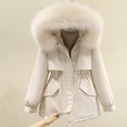 thumbnail image 1 of Chaqueta de plumón acolchada de algodón para mujer, abrigo de longitud media, Parka holgada, 2XL talla grande, Invierno, 1 of 5