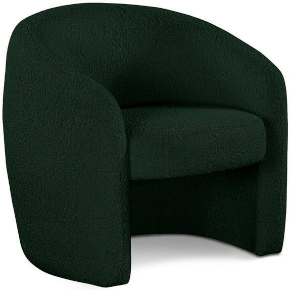 Meridian Furniture Acadia Green Boucle Fabric Accent Chair