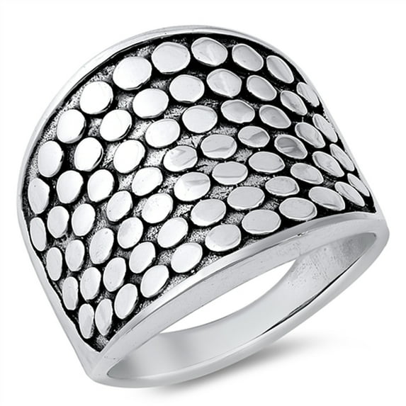 Boho Bali Large Ring .925 Solid Sterling Silver Band Jewelry Female Male Unisex Size 8