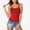 Red, variant on FDGIU Women's 2025 Ribbed Camisole Tank Top - Slim Fit Scoop Neck with Adjustable Spaghetti Strap for Summer Layering