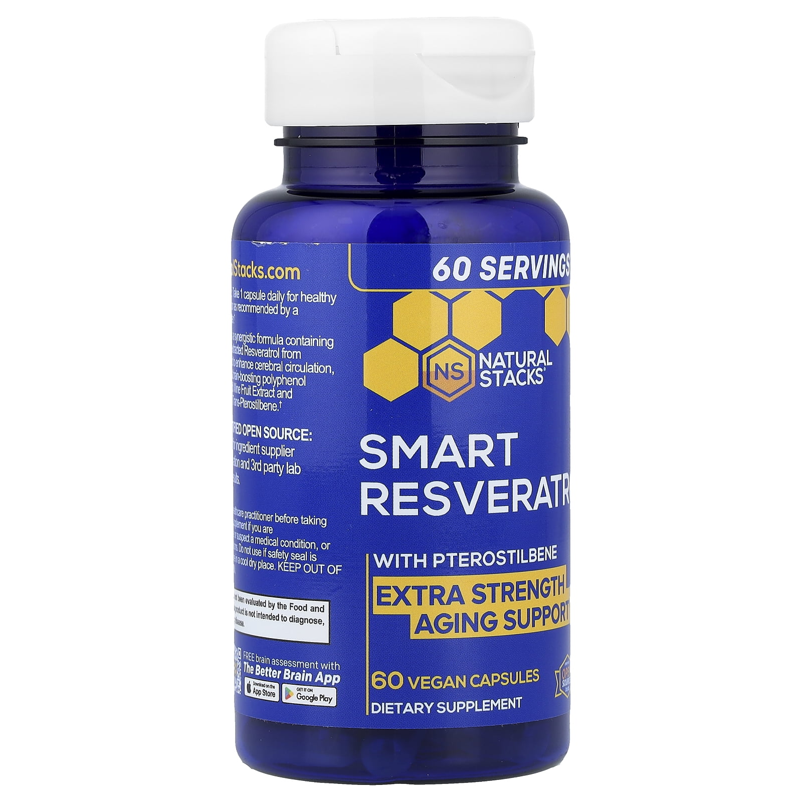 Natural Stacks Resveratrol+, 60 Vegan Capsules