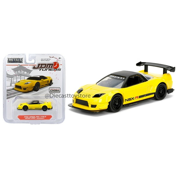 Jada 1 64 Metals Jdm Tuners 2002 Honda Nsx Type R Japan Spec Widebody Yellow Diecast Toy Car 98345 Mj Walmart Com Walmart Com