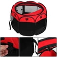 thumbnail image 2 of NFTIGB Pet Cat Dog Portable Foldable Cage Exercise & Play Tent Mesh Cover Indoor/Outdoor Use Red, Durable Octagon Playpen for All Animals, Water Resistant Soft-Sided, 28 Inches Large, 2 of 9