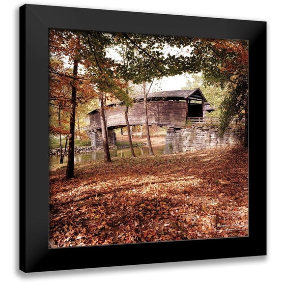 Hoover, Irvin 12x12 Black Modern Framed Museum Art Print Titled - Humpback Fall