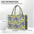 thumbnail image 3 of Large Capacity Tote Bag,Yellow Lemon Fruit Clusters Blue Pattern Handbag Fashion Luxury Tote Bag,15.7"x13"x 5.1" Inches,Laptop Compatible, 3 of 6