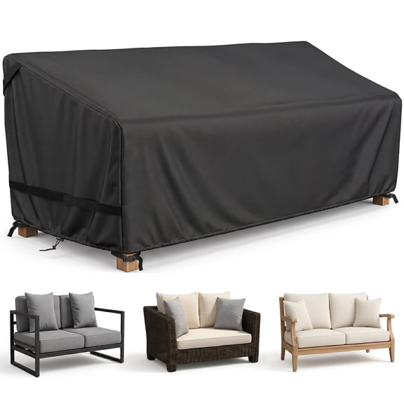 Samhe 2-Seater Patio Loveseat Cover 53"W x 32"D x 30"H Outdoor Couch Cover 420D Waterproof Patio Furniture Cover