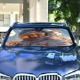 thumbnail image 4 of Yayeee Car Windshield Sun Shade Universal Fit Front Visor Protector, Astronaut Palm Pattern, 4 of 8