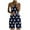 Dark Blue, variant on Fesfesfes Jumpsuit for Women Wide Leg Pants Polka Dot Striped Printed One-shoulder Shorts Jumpsuits