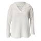 thumbnail image 3 of Suéter de punto de manga larga con cuello en V y solapa de color sólido informal a la moda para mujer Fridja  hjk2296, 3 of 3