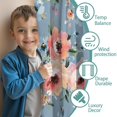 thumbnail image 3 of Blackout Kids Curtains,Pioneer Flower Floral Print Pattern Childrens Insulated Curtains Set Of 2,Bedroom Essentials,Toddler Room Decor 52"x63", 3 of 5