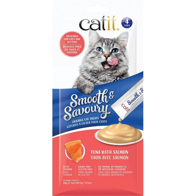 Gâterie à lécher Catit Smooth & Savoury, Arôme de saumon et thon