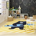 thumbnail image 3 of Everwash™ Imagine Surfer Bear Kids Machine Washable Area Rug, Gold/Blue, 3'x5', 3 of 8