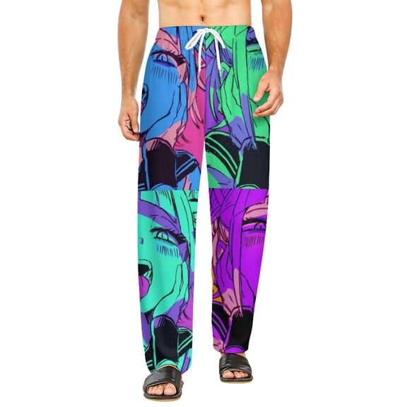 My Hero Academia Himiko Toga Pajamas Pants 3D Printing Wide Leg PJ Pant Loungewear Casual Comfy Sleepwear Lounge Pants for Men WomenS