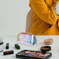 thumbnail image 5 of Bolsa de maquillaje holográfica para damas y damas de honor, bolsa de maquillaje portátil impermeable y bolsa transparente de artículos de tocador, 5 of 5