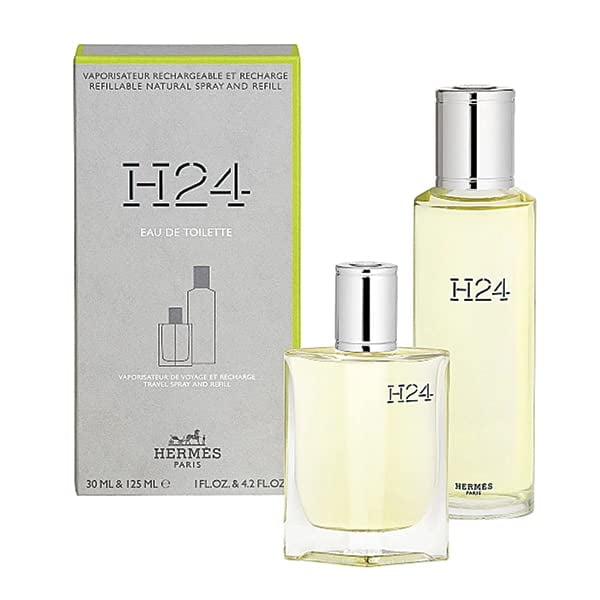Set Perfume Hermes H24 EDT 30 ml recargable + EDT 125 ml Recargable